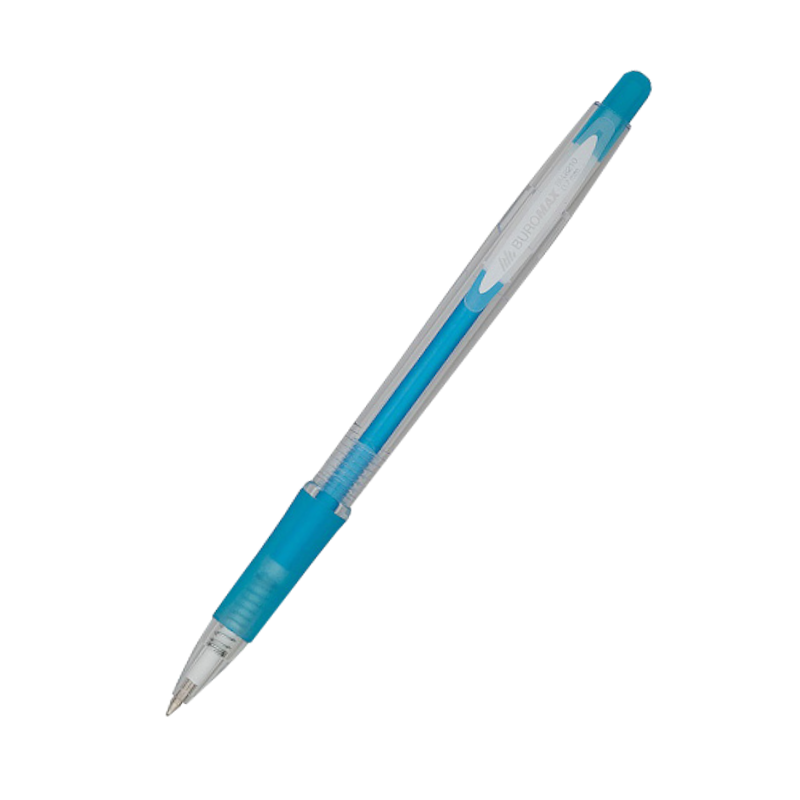 Ручка кулькова BUROMAX (BM.8210) CRYSTAL PASTEL, автоматична, чорнила сині